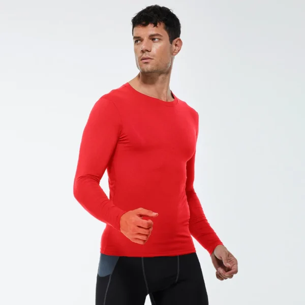 Men Compression Running T-Shirt Fitness Tight Long Sleeve Sport T-shirt Training Jogging Shirts Gym Sportswear Quick Dry Clothes - Image 10