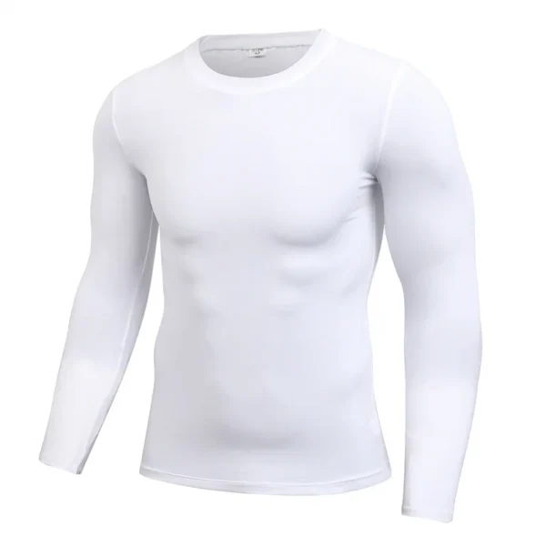 Men Compression Running T-Shirt Fitness Tight Long Sleeve Sport T-shirt Training Jogging Shirts Gym Sportswear Quick Dry Clothes - Image 3