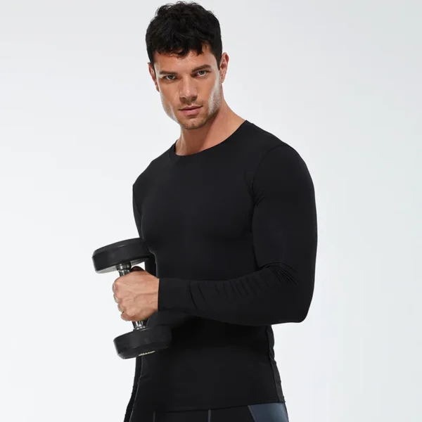 Men Compression Running T-Shirt Fitness Tight Long Sleeve Sport T-shirt Training Jogging Shirts Gym Sportswear Quick Dry Clothes - Image 13