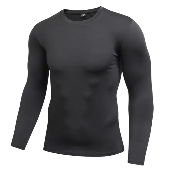 Men Compression Running T-Shirt Fitness Tight Long Sleeve Sport T-shirt Training Jogging Shirts Gym Sportswear Quick Dry Clothes - Image 4