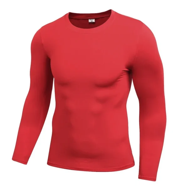 Men Compression Running T-Shirt Fitness Tight Long Sleeve Sport T-shirt Training Jogging Shirts Gym Sportswear Quick Dry Clothes - Image 5