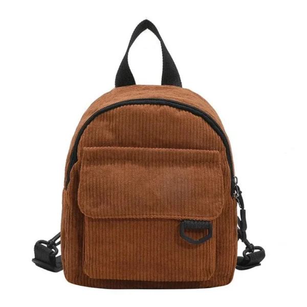 Mini Backpack ins super popular cute commuting makeup bag corduroy texture student versatile backpack - Image 8