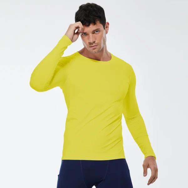 Men Compression Running T-Shirt Fitness Tight Long Sleeve Sport T-shirt Training Jogging Shirts Gym Sportswear Quick Dry Clothes - Image 11