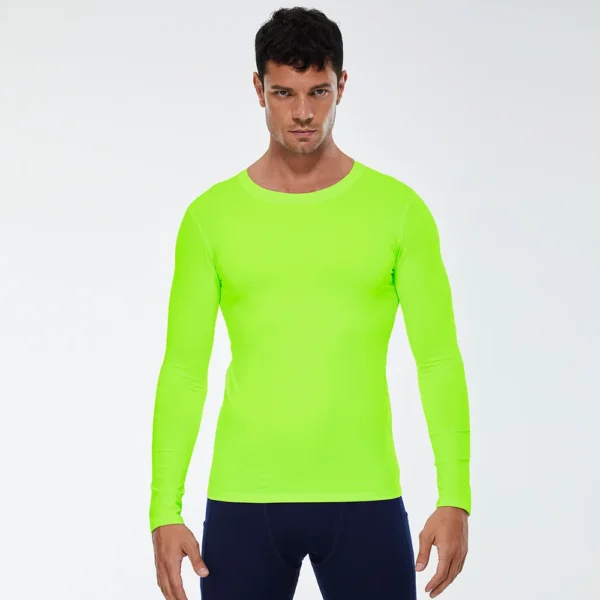 Men Compression Running T-Shirt Fitness Tight Long Sleeve Sport T-shirt Training Jogging Shirts Gym Sportswear Quick Dry Clothes - Image 7