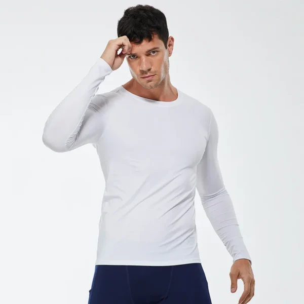 Men Compression Running T-Shirt Fitness Tight Long Sleeve Sport T-shirt Training Jogging Shirts Gym Sportswear Quick Dry Clothes - Image 12