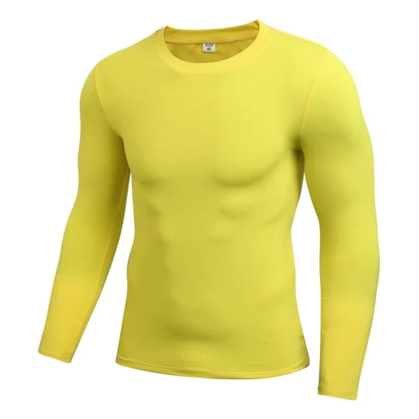 Men Compression Running T-Shirt Fitness Tight Long Sleeve Sport T-shirt Training Jogging Shirts Gym Sportswear Quick Dry Clothes - Image 6