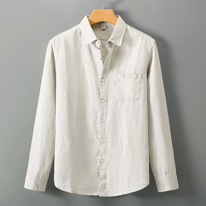 men's business casual pure linen - Image 7