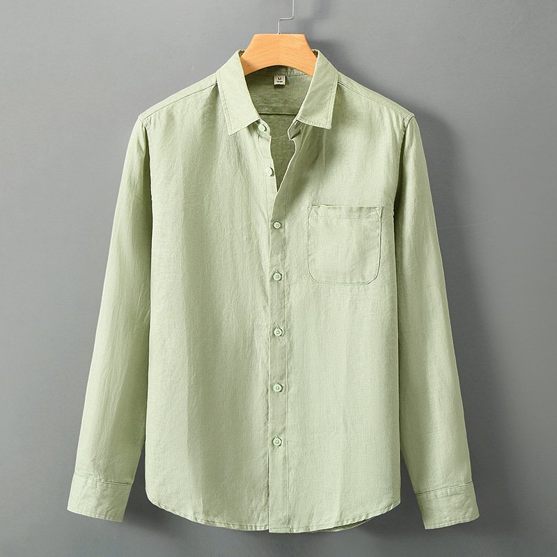 men's business casual pure linen - Image 19