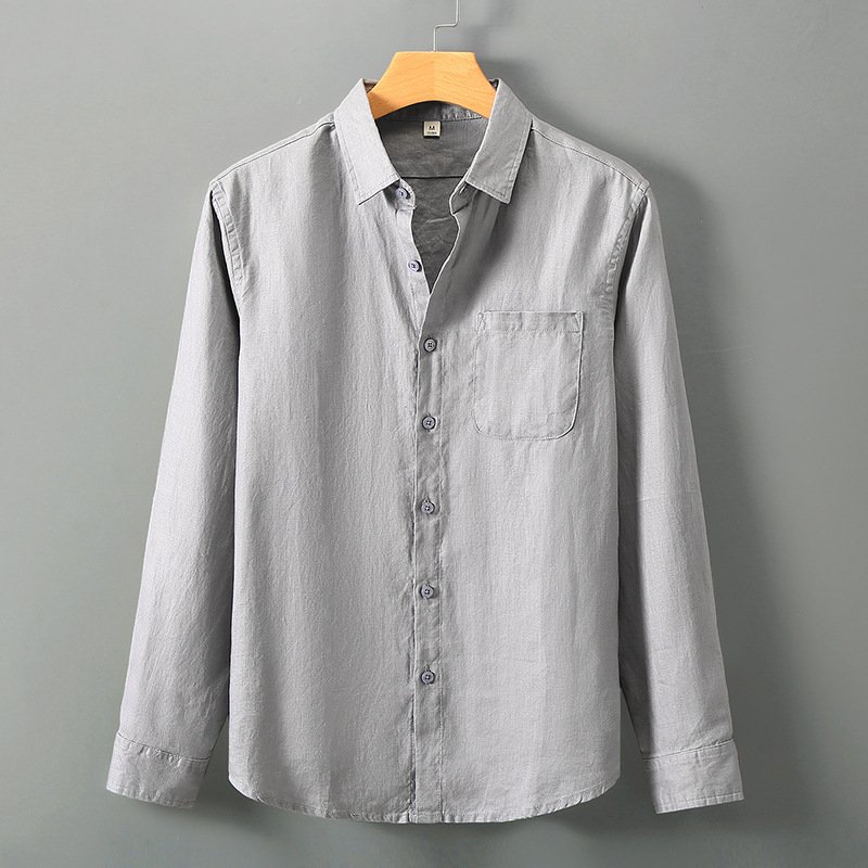men's business casual pure linen - Image 15