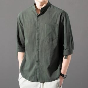 Loose Linen Shirt Men's