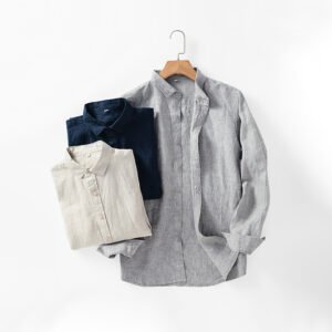 Casual Lapel Linen Shirt