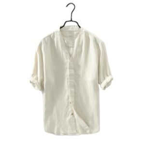 Half sleeve cotton and linen shirt