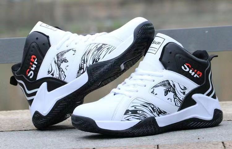 Lace-up Fashion Leather Men's Basketball Sneaker - Image 4