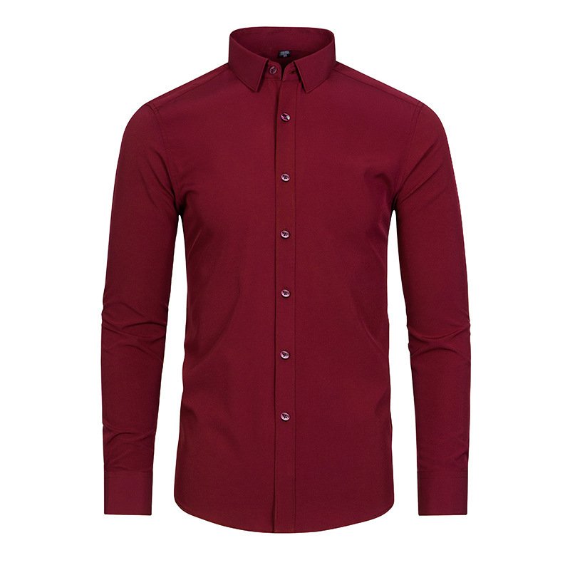 Full Elastic Force Non-ironing Men's Long-sleeved Shirt - Image 9