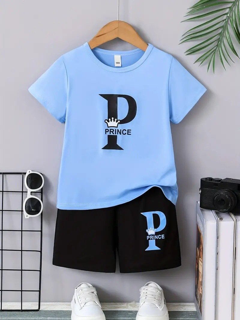 Boy Comfortable Short Sleeve T-shirt Shorts Set - Image 4