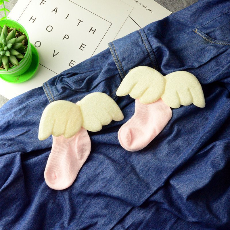 Children's Boneless Socks Angel Children's Socks Thin Solid Color Cotton Socks - Image 2