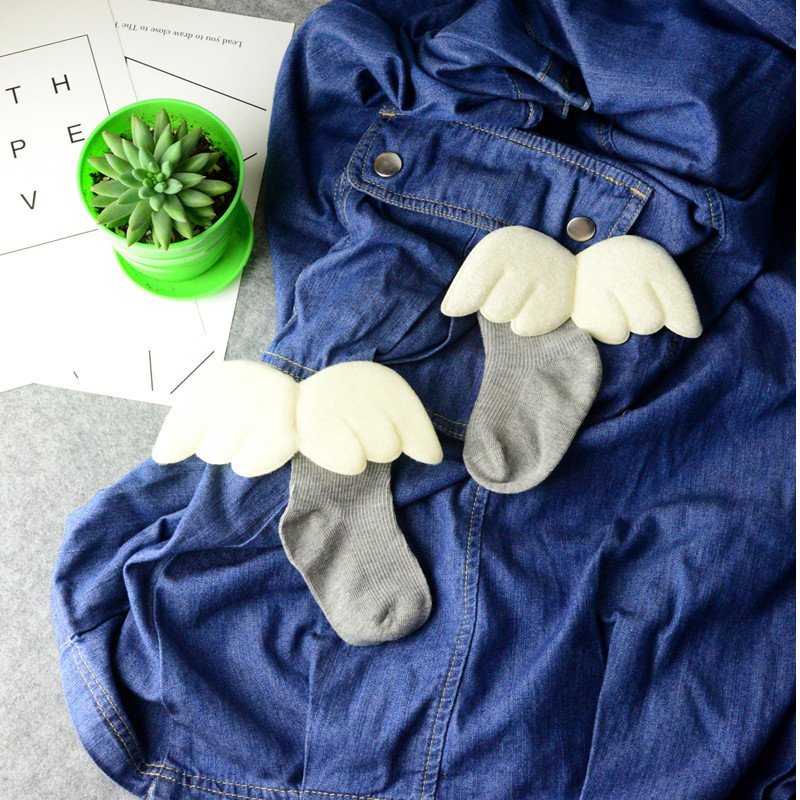 Children's Boneless Socks Angel Children's Socks Thin Solid Color Cotton Socks - Image 3