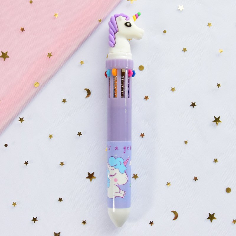 Girly Heart Cartoon Multicolor Press Ballpoint Pen - Image 8