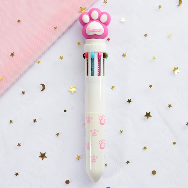 Girly Heart Cartoon Multicolor Press Ballpoint Pen - Image 5