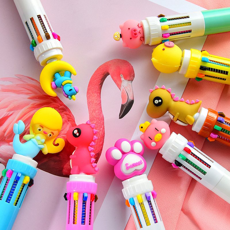 Girly Heart Cartoon Multicolor Press Ballpoint Pen - Image 9