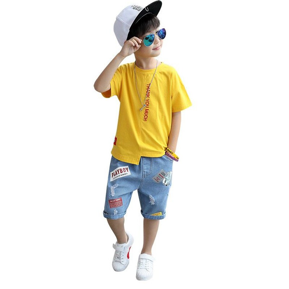 Boys Short-Sleeved Suit With Cotton Camouflage And Handsome Korean Style - Image 5