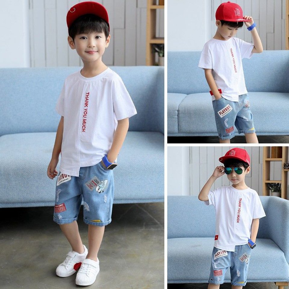 Boys Short-Sleeved Suit With Cotton Camouflage And Handsome Korean Style - Image 2