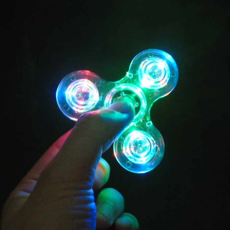 Fingertip Spinner High Speed Adult Finger Decompression Luminous Luminous Toy With Light - Image 3