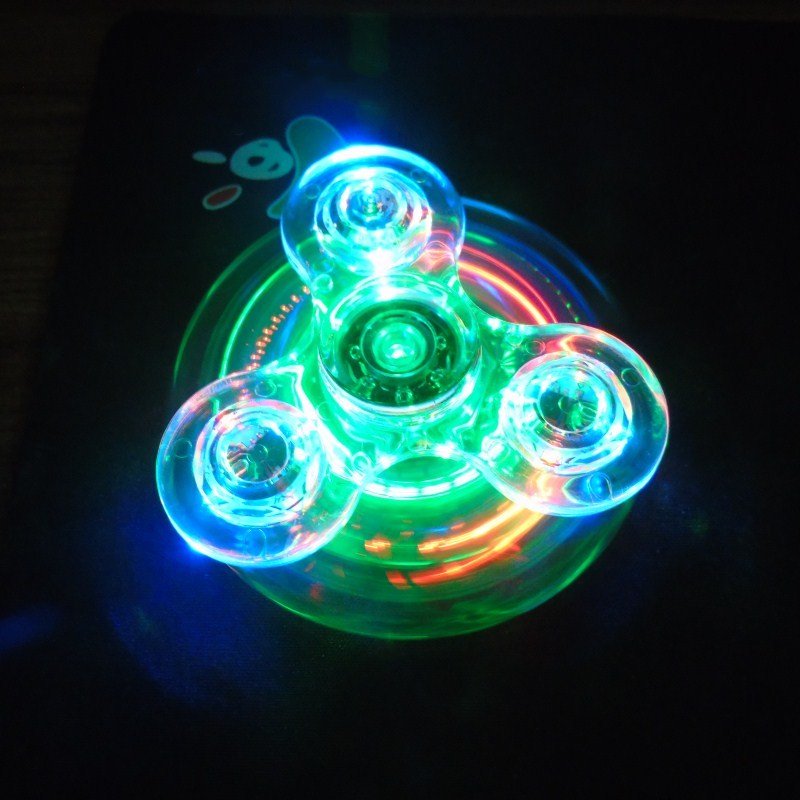 Fingertip Spinner High Speed Adult Finger Decompression Luminous Luminous Toy With Light - Image 2