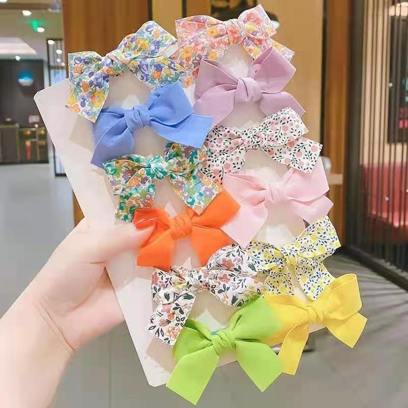 Bow Hair Clip Girls Headdress Floral Bangs Clip - Image 3