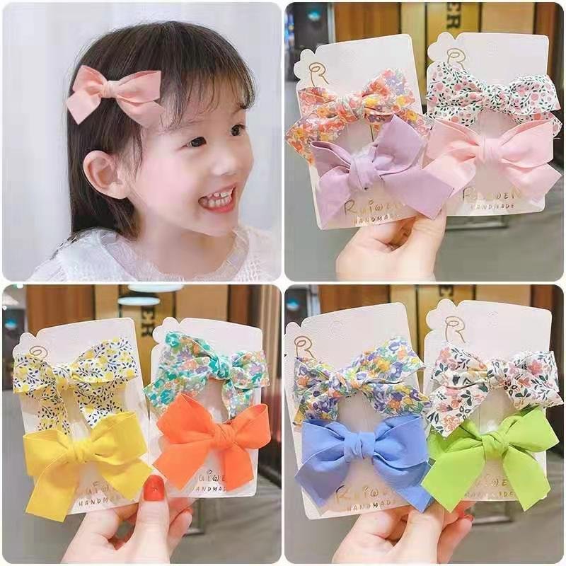 Bow Hair Clip Girls Headdress Floral Bangs Clip - Image 2