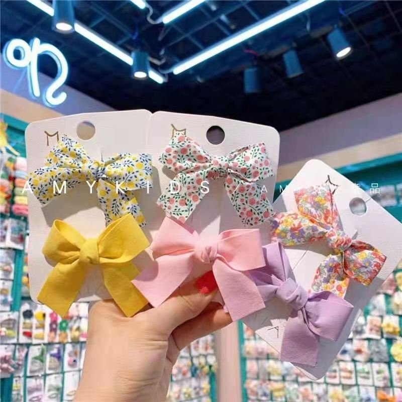 Bow Hair Clip Girls Headdress Floral Bangs Clip - Image 4