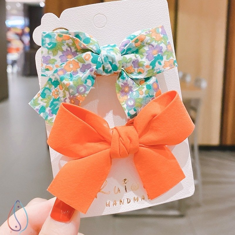 Bow Hair Clip Girls Headdress Floral Bangs Clip - Image 7