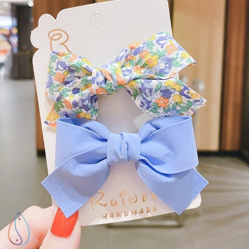 Bow Hair Clip Girls Headdress Floral Bangs Clip - Image 5