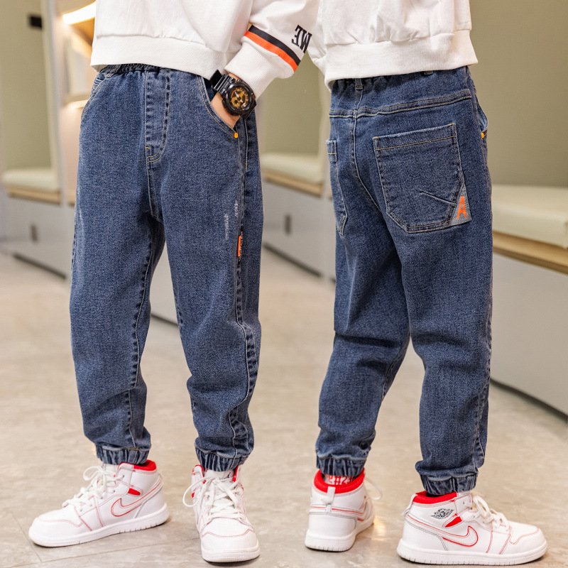 Daddy Children's Jeans Loose Trousers Winter - Image 4