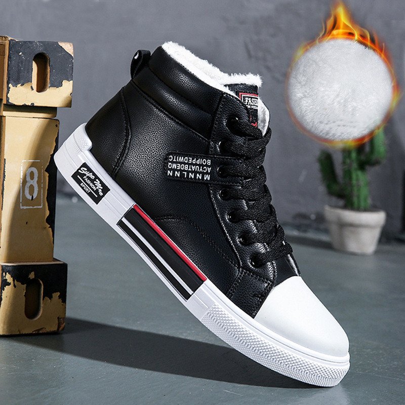 New High-top Sneakers With Velvet To Keep Warm - Image 4