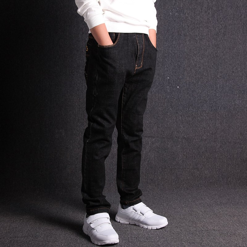 Boys Jeans New Product Micro Stretch Comfortable Black Pants - Image 4