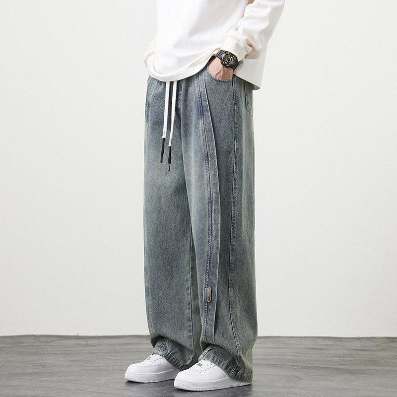 Plus-sized Plus-sized Loose Straight American Men's Trousers Tide - Image 3