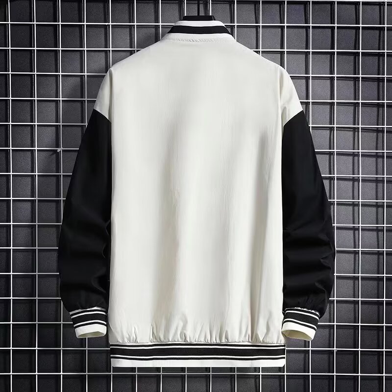 Men's Baseball Jacket Fashion Casual Letter Number Print Button-down Tops Streetwear Clothing - Image 4