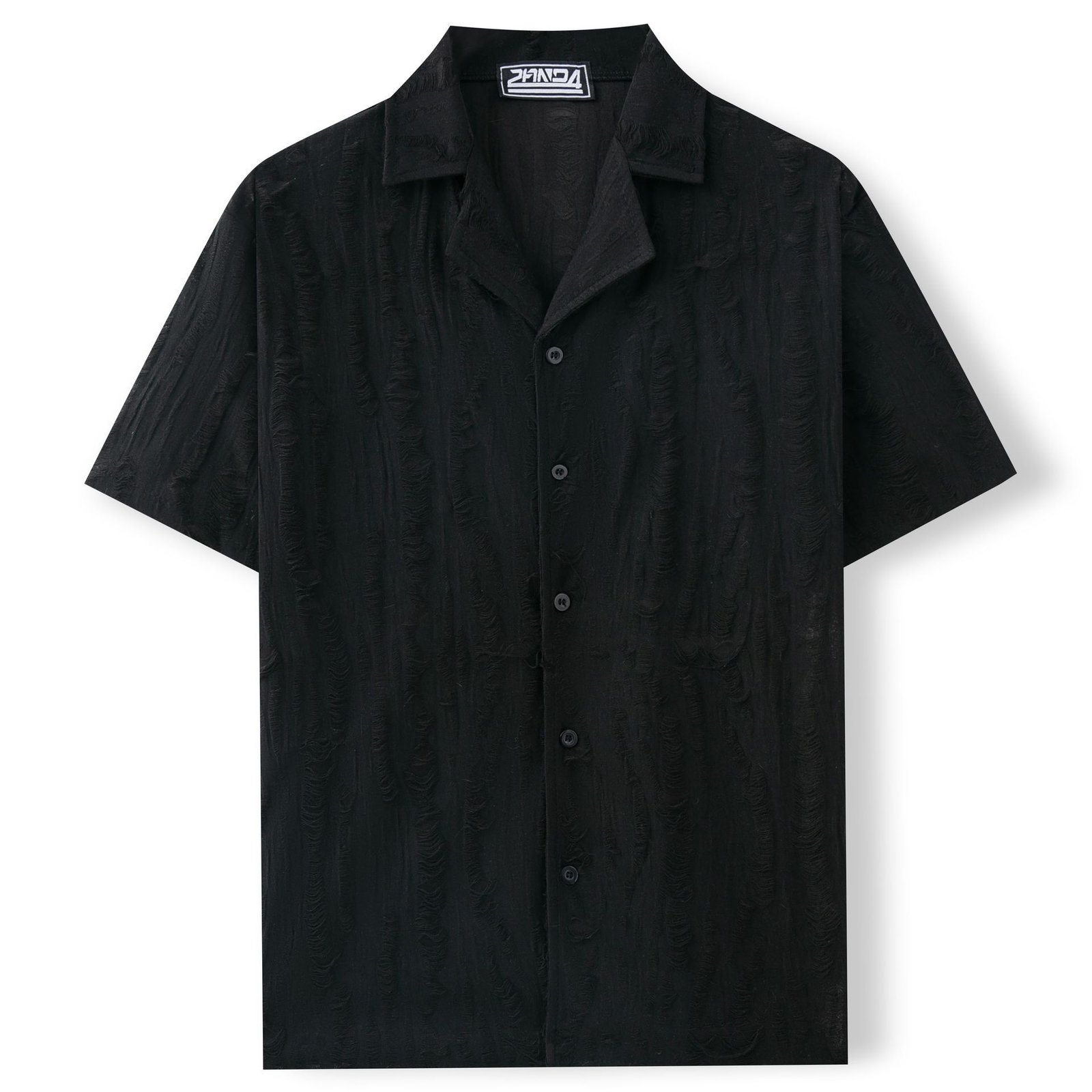 Summer Men's Shirt Cuban Collar - Image 4