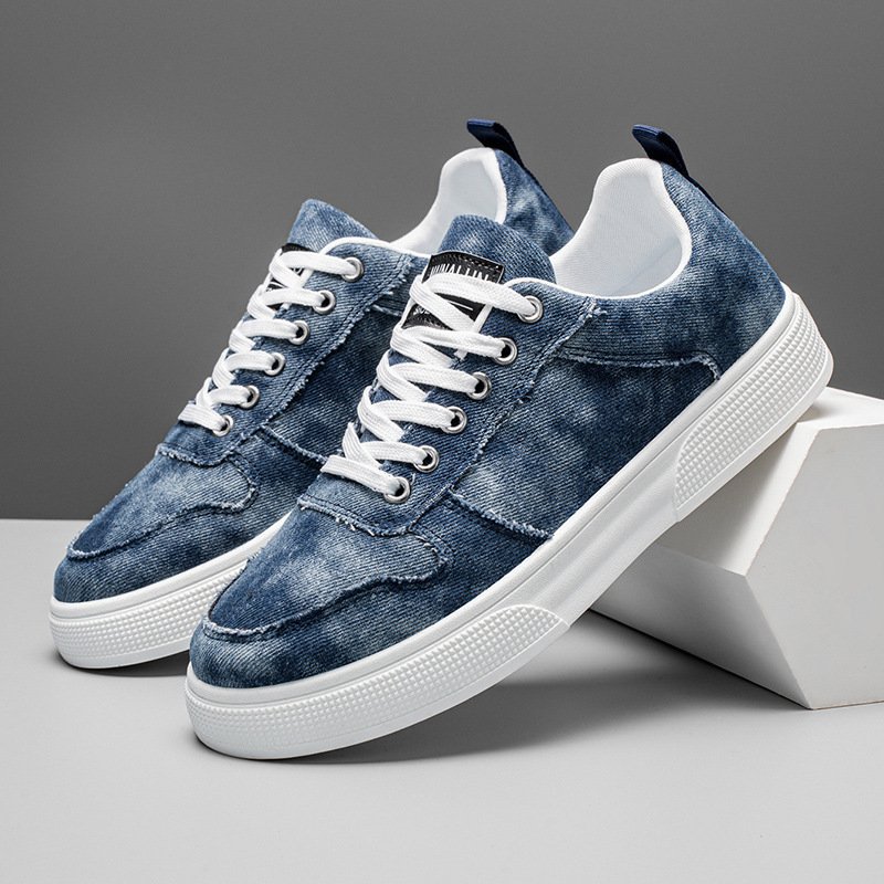 Summer Low-top Canvas Sneakers Increased By Denim Shoes - Image 3