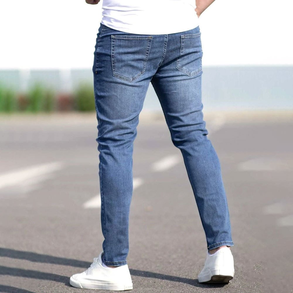 Men's Casual Versatile Ripped Denim Pants - Image 4