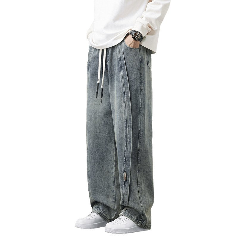 Plus-sized Plus-sized Loose Straight American Men's Trousers Tide - Image 5
