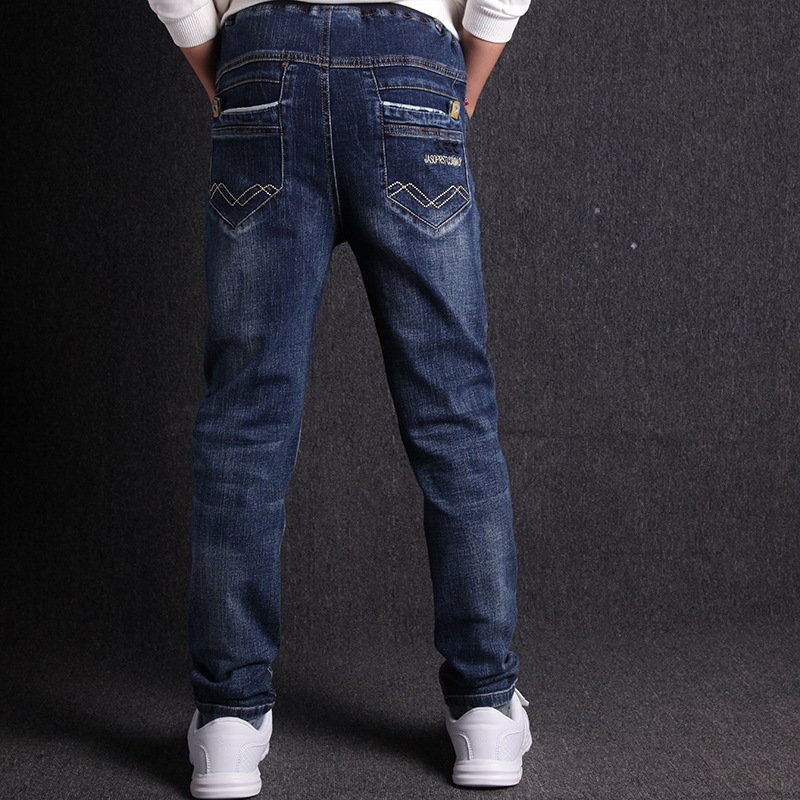Boys Jeans New Product Micro Stretch Comfortable Black Pants - Image 2