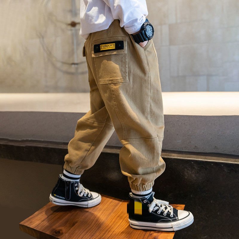 Boys' Middle And Older Children's Footwear Overalls Trousers - Image 2