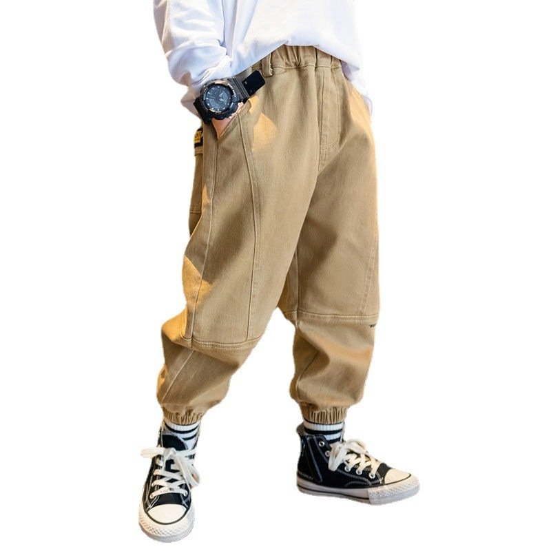 Boys' Middle And Older Children's Footwear Overalls Trousers - Image 3