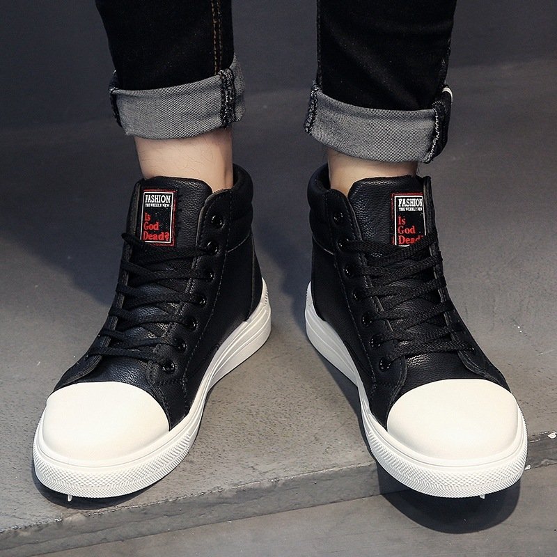 Casual Student Male Warm Cotton Shoes High-top Sneakers - Image 5