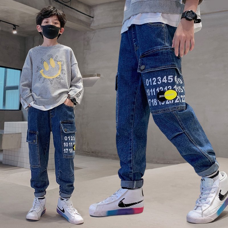 Printed Fashion Girdled Jeans - Image 4