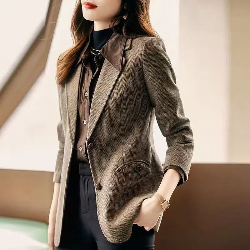Fashion Personality Woolen Blazer Women - Image 3