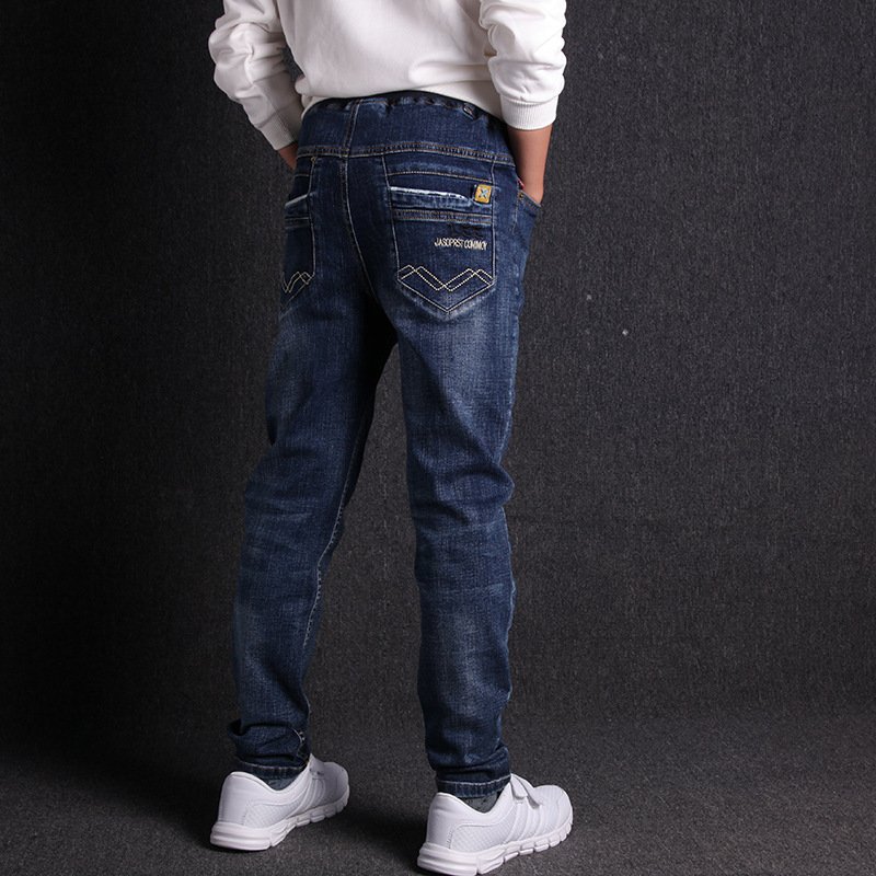 Boys Jeans New Product Micro Stretch Comfortable Black Pants - Image 3