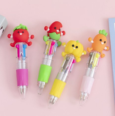 Cute Cartoon Cute Object Four-color Press Color Ballpoint Pen - Image 4